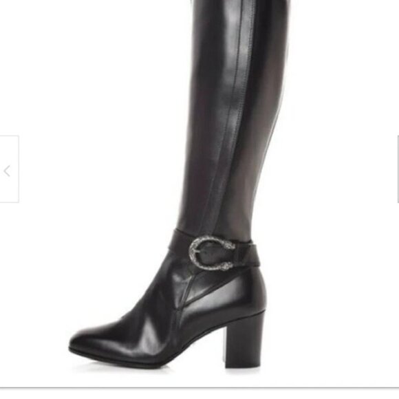 $1869 Gucci Dionysus tall Elegant black boots Sz 37.5 Sz 7.5 New with Box - Picture 2 of 13